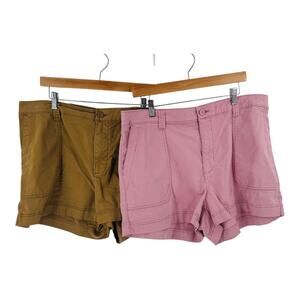 Old Navy OG Chino Shorts Bundle of 2 High Rise Casual Cotton Blend Size XL